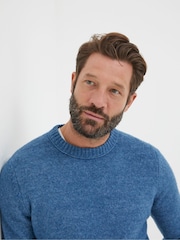 FatFace Blue Lewes Crew Jumper - Image 3 of 5