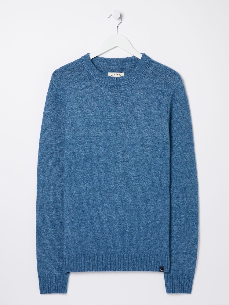 FatFace Blue Lewes Crew Jumper - Image 5 of 5