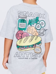 Cotton On Grey Jonny Short Sleeve Back Graphic Print T-Shirt - Image 2 of 5