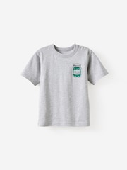 Cotton On Grey Jonny Short Sleeve Back Graphic Print T-Shirt - Image 3 of 5
