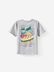 Cotton On Grey Jonny Short Sleeve Back Graphic Print T-Shirt - Image 4 of 5