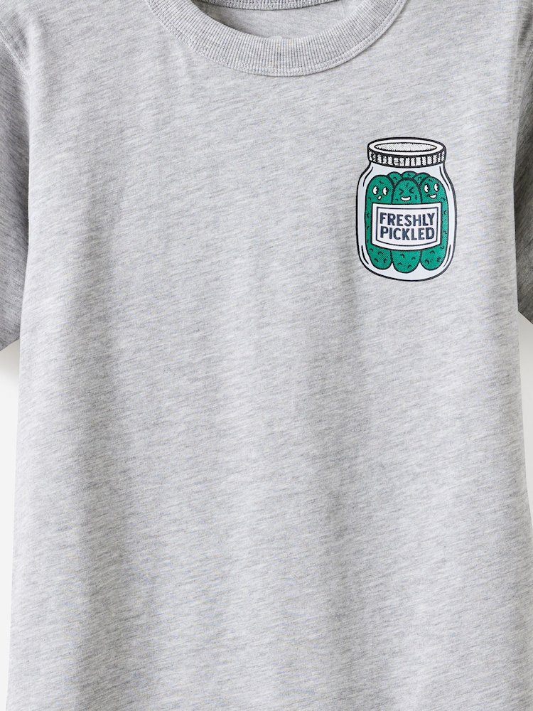 Cotton On Grey Jonny Short Sleeve Back Graphic Print T-Shirt - Image 5 of 5 Cotton On Grey Jonny Short Sleeve Back Graphic Print T-Shirt - Image 5 of 5