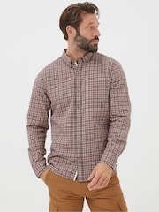 FatFace Burdon Orange Gingham Shirt - Image 1 of 5