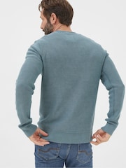 FatFace Berwick Green Washed Crew Jumper - Image 2 of 6