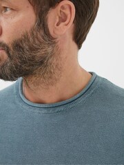 FatFace Berwick Green Washed Crew Jumper - Image 4 of 6
