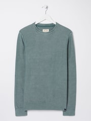 FatFace Berwick Green Washed Crew Jumper - Image 6 of 6