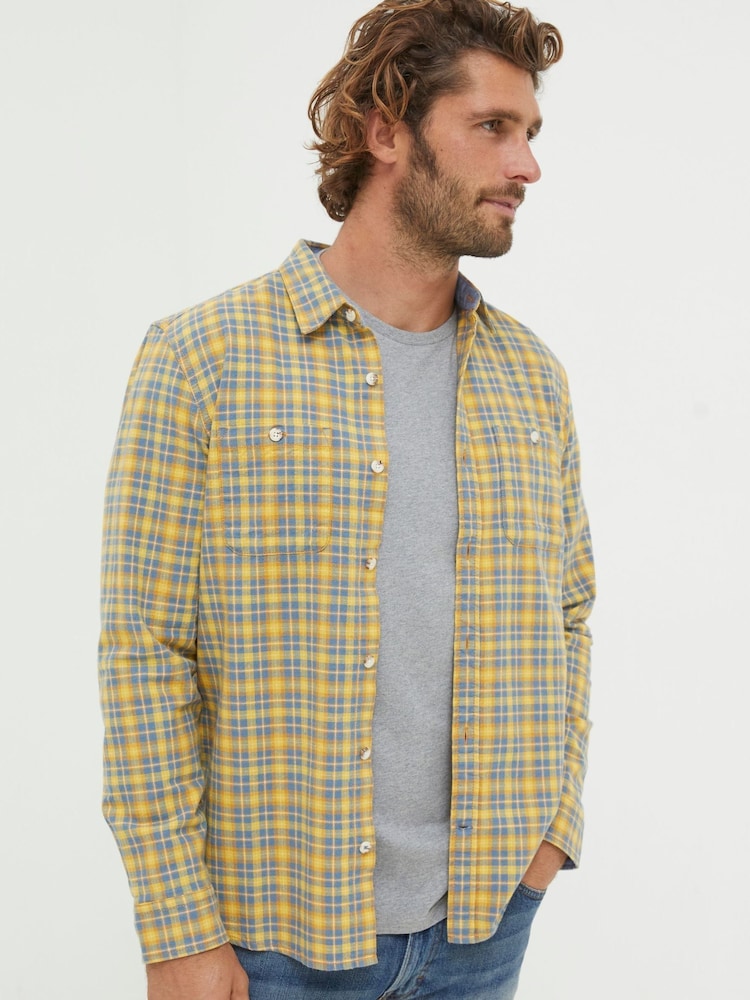 FatFace Yellow Gingham Shirt - Image 1 of 5