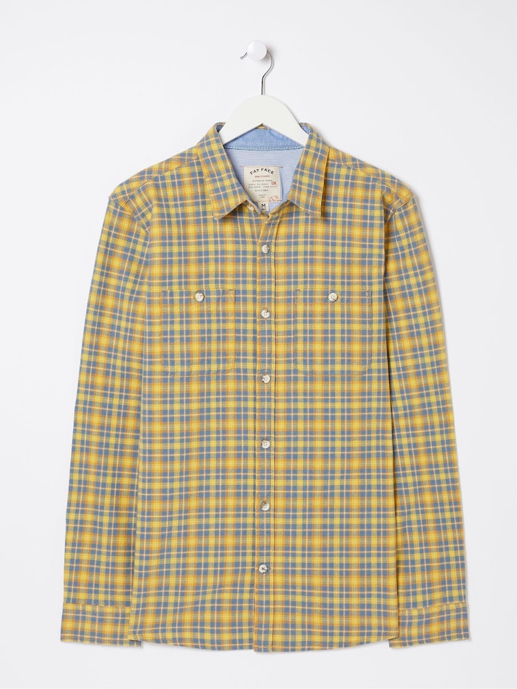 FatFace Yellow Gingham Shirt - Image 5 of 5