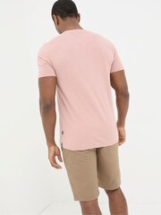 FatFace Pink Woodside Slub Henley T-Shirt - Image 2 of 4
