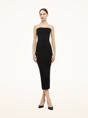 Wolford Black Fatal Bandeu Stretch Midi Dress - Image 1 of 5