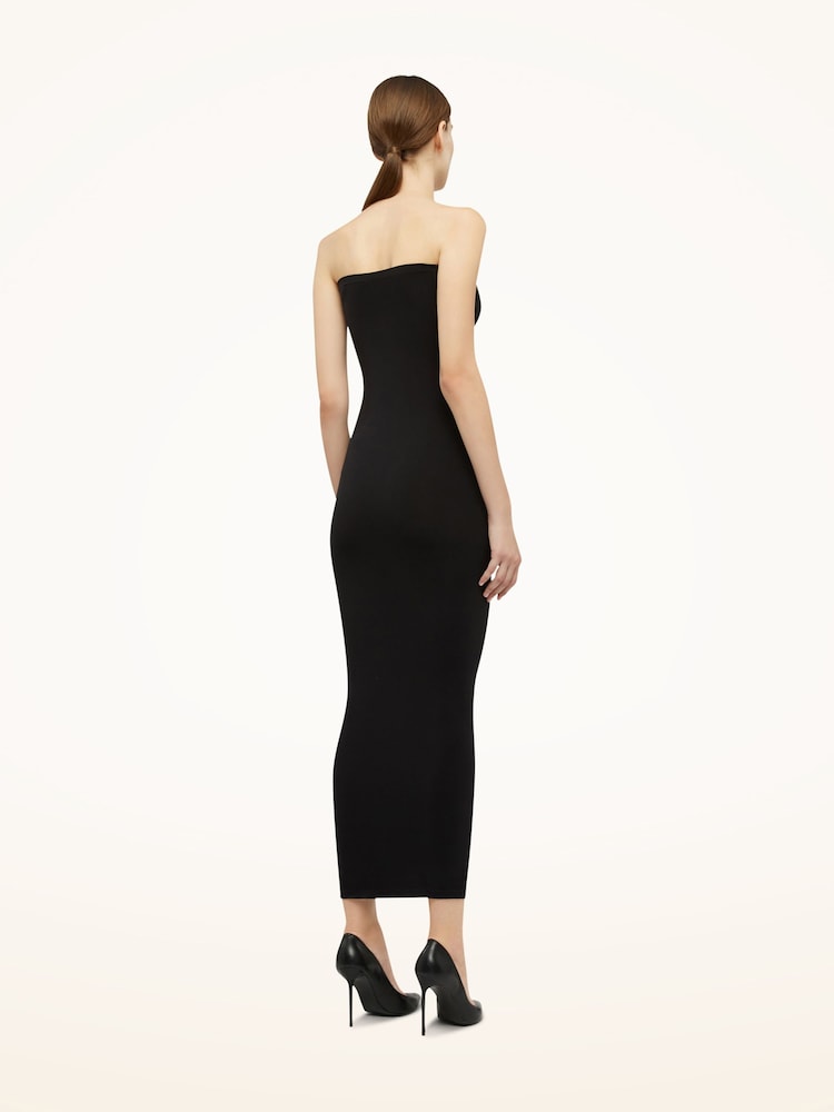 Wolford Black Fatal Bandeu Stretch Midi Dress - Image 2 of 5
