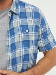 FatFace Bodmin Blue Indigo Check Shirt - Image 3 of 4