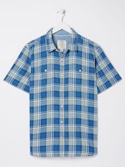 FatFace Bodmin Blue Indigo Check Shirt - Image 4 of 4