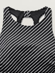 Athleta Black/White Stripe Maldives Tankini Bikini Top - Image 4 of 4