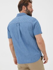 FatFace Geo Blue Indigo Print Shirt - Image 2 of 5