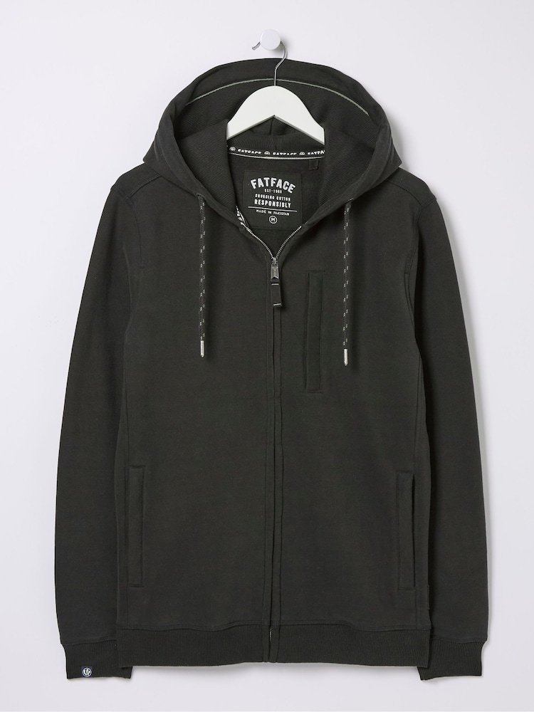 FatFace Brooke Black Zip Through Hoodie - Image 5 of 5