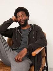 FatFace Brooke Black Zip Through Hoodie - Image 6 of 7