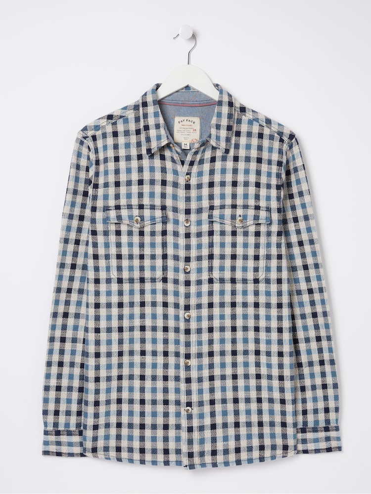 FatFace Blue Buxley Check Shirt - Image 6 of 6