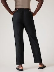 Athleta Black Retreat Linen Ankle Trousers - Image 2 of 5