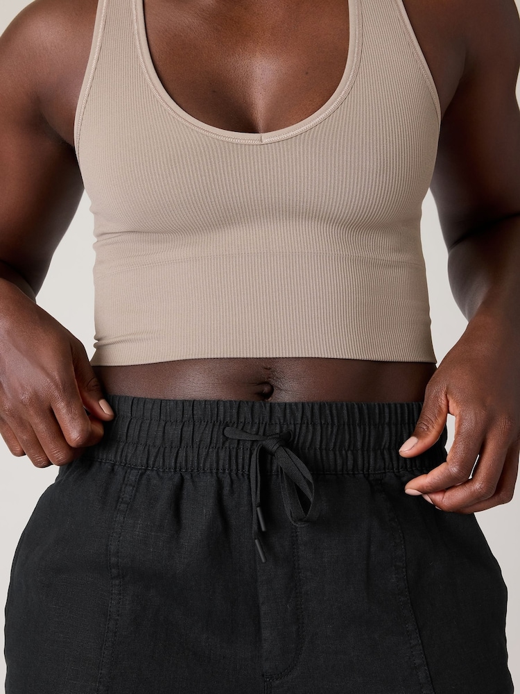 Athleta Black Retreat Linen Ankle Trousers - Image 5 of 5