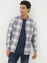 FatFace Frensham Purple Check Shirt - Image 1 of 5