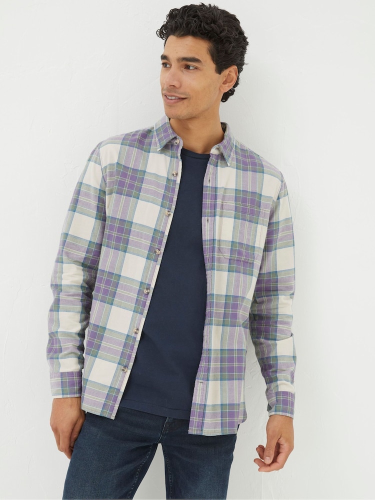 FatFace Frensham Purple Check Shirt - Image 1 of 5 FatFace Frensham Purple Check Shirt - Image 1 of 5