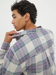FatFace Frensham Purple Check Shirt - Image 3 of 5