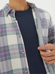 FatFace Frensham Purple Check Shirt - Image 4 of 5