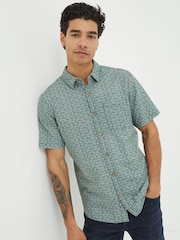 FatFace Geo Green Print Shirt - Image 2 of 6