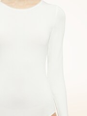 Wolford White Berlin Longsleeve Bodysuit - Image 3 of 5