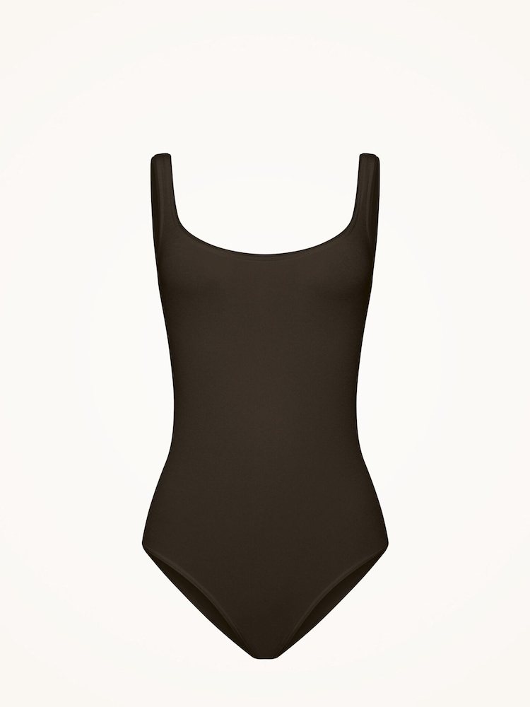 Wolford Brown Jamaika Vest String Bodysuit - Image 4 of 4