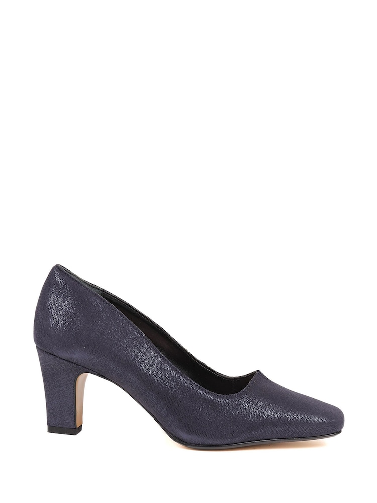 Pavers Van Dal Blue Pointed Toe Leather Court Shoes - Image 1 of 5