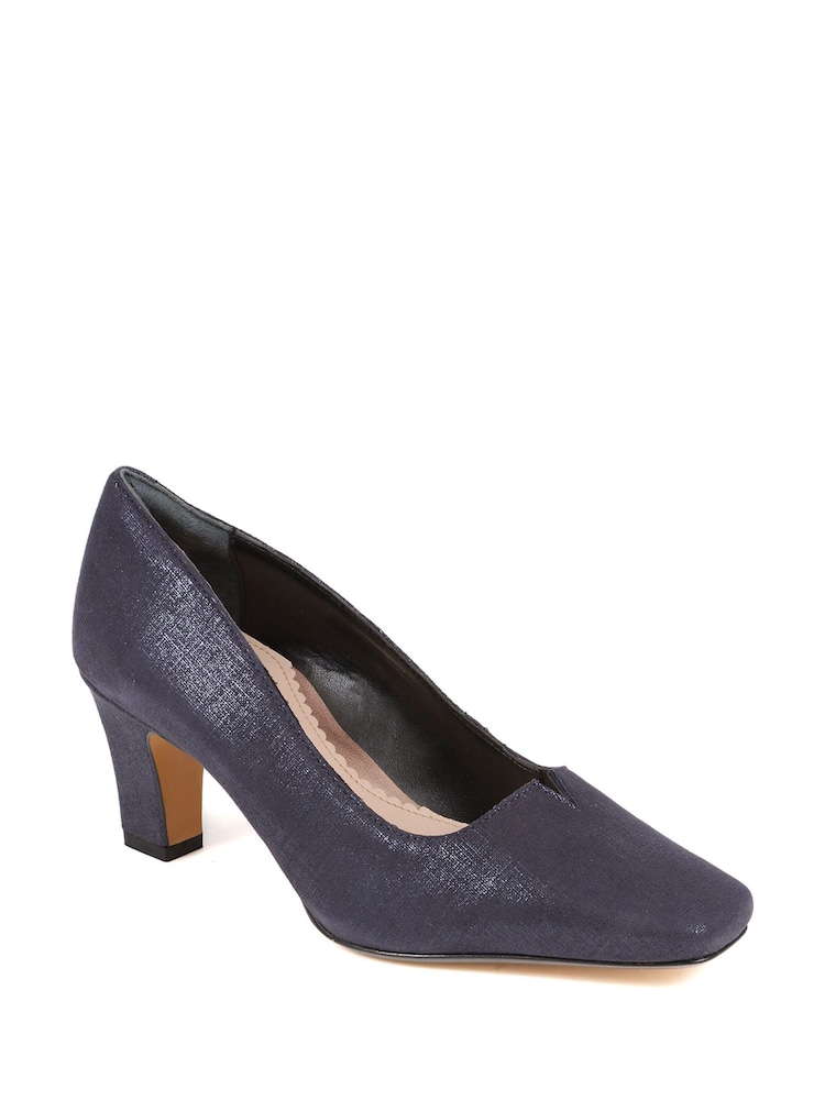 Pavers Van Dal Blue Pointed Toe Leather Court Shoes - Image 2 of 5