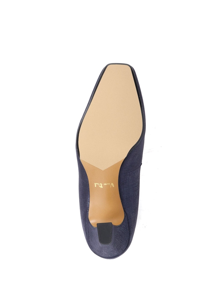Pavers Van Dal Blue Pointed Toe Leather Court Shoes - Image 5 of 5