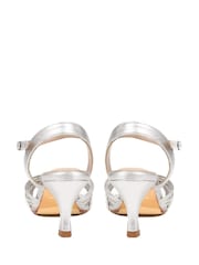 Van Dal Silver Metallic Leather Stiletto Heels - Image 3 of 5