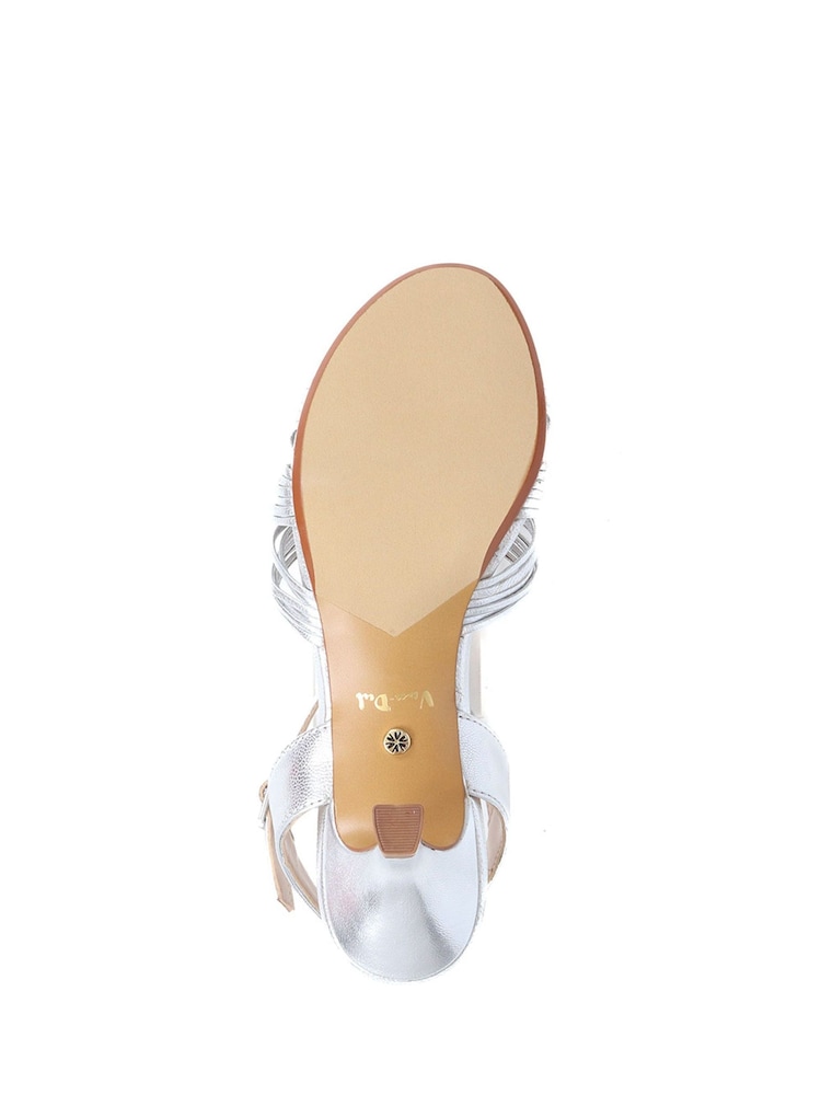 Van Dal Silver Metallic Leather Stiletto Heels - Image 5 of 5