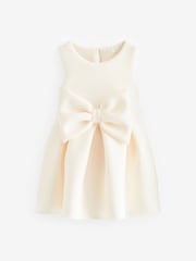White Bow Party Dress (3mths-7yrs) - Image 1 of 3