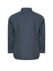 Blau - BadRhino Big & Tall Überhemd aus 100 % gewebter Baumwolle - Bild 6 von 6