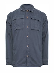 BadRhino Big & Tall Blue Cotton Twill 100% Cotton Overshirt - Image 2 of 3