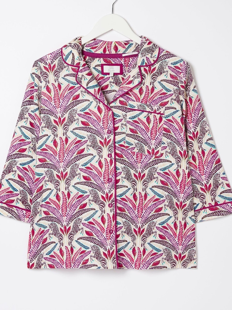FatFace Zebra Multi Pyjamas Shirt - Image 6 of 6