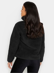 PixieGirl Petite Black Half Zip Borg Top - Image 2 of 4