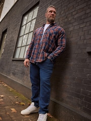 BadRhino Big & Tall Red Brushed 100% Cotton Check Shirt - Image 1 of 4