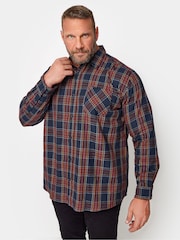 BadRhino Big & Tall Red Brushed 100% Cotton Check Shirt - Image 2 of 4