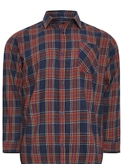 BadRhino Big & Tall Red Brushed 100% Cotton Check Shirt - Image 3 of 4