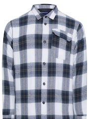BadRhino Big & Tall Blue Check 100% Cotton Overshirt - Image 2 of 3