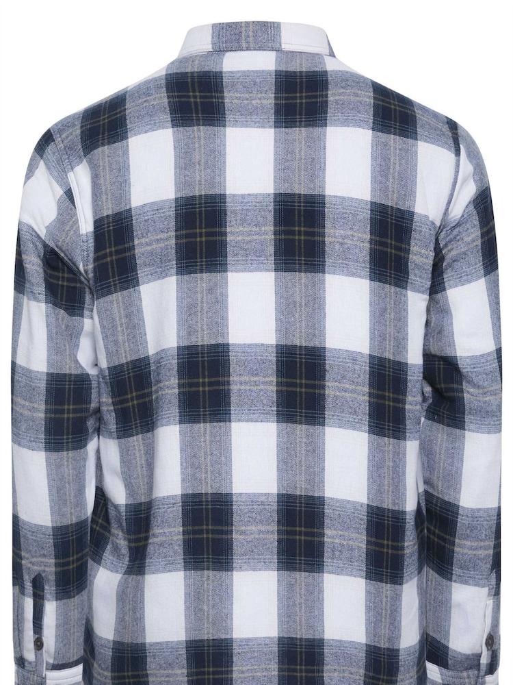 BadRhino Big & Tall Blue Check 100% Cotton Overshirt - Image 3 of 3