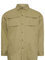 BadRhino Big & Tall Green Cotton Twill 100% Cotton Overshirt - Image 2 of 3