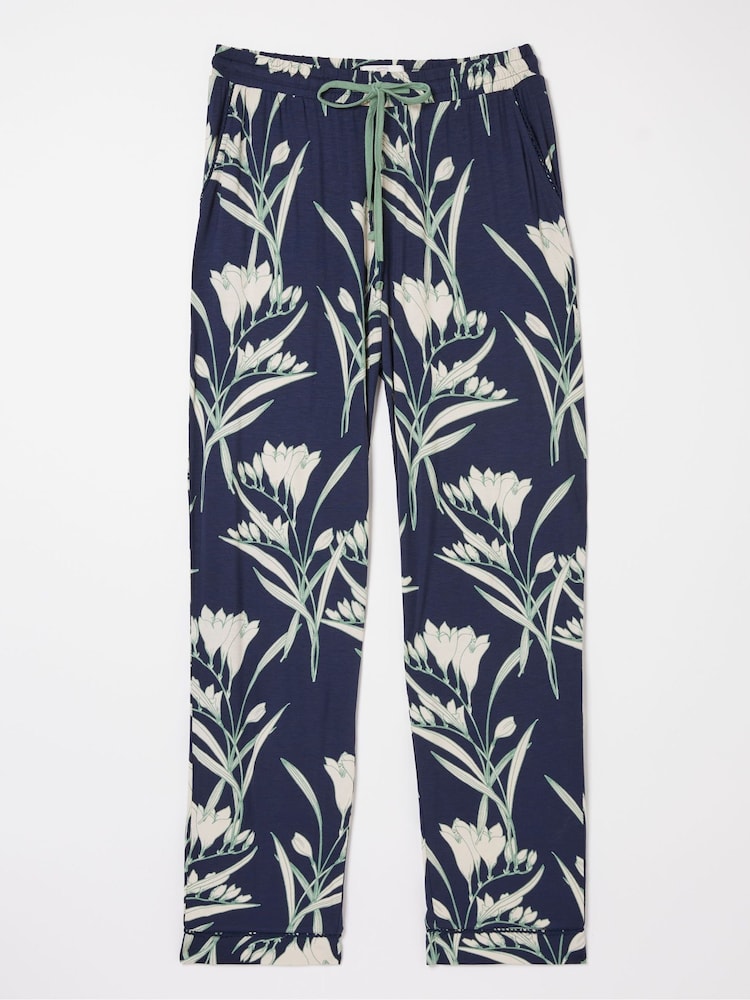 FatFace Blue Eva Spring Blooms Jersey Pyjamas - Image 5 of 5