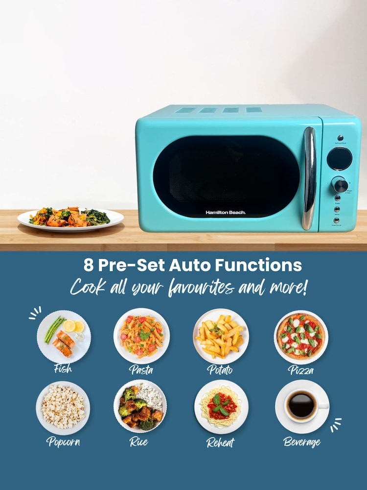 Hamilton Beach Mint Green 20 Litre Retro Microwave - Image 2 of 4