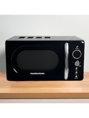 Hamilton Beach Black 20 Litre Retro Microwave - Image 4 of 4